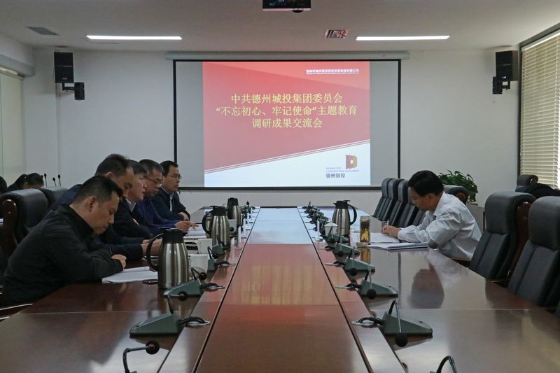 德州城投黨委召開主題教育調研成果交流會